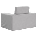 sofaseng til børn blødt plys lysegrå