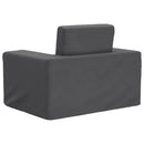 sofaseng til børn blødt plys antracitgrå