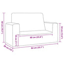 2-personers sofa til børn blødt plys blå
