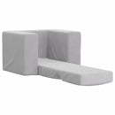 sofaseng til børn blødt plys lysegrå