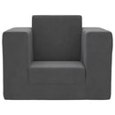 sofaseng til børn blødt plys antracitgrå