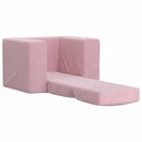 sofaseng til børn blødt plys lyserød