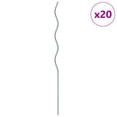 Plante støtte 20 pcs Grøn 110 x 0.6 x 0.6 cm Stål