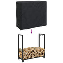 Brændestabelafdækning Sort 61 x 122 x 106 cm 210D Oxford Stof