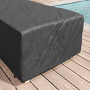 Liggestolsbetræk Ensfarvet Sort 74 x 210 x 40 cm Stof