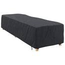 Liggestolsbetræk Ensfarvet Sort 74 x 210 x 40 cm Stof