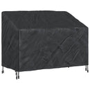 Havebænkkappe Sort 134 x 70 x 65 / 94 cm 210D Oxford Stof
