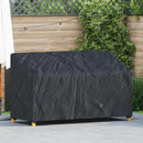 Havebænkkappe Sort 165 x 70 x 65 / 94 cm 420D Oxford Stof