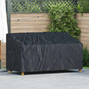 Havebænkkappe Sort 185 x 85 x 65 / 94 cm 600D Oxford Stof