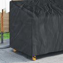 Havebænkkappe Sort 205 x 85 x 65 / 94 cm 210D Oxford Stof