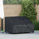 Havebænkkappe Sort 130 x 95 x 40 / 80 cm 420D Oxford Stof