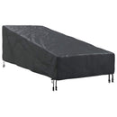 Udendørs møbelovertræk Sort 195 x 76 x 82 cm 210D Oxford Stof