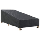 Udendørs møbelovertræk Sort 195 x 76 x 82 cm 420D Oxford stof