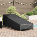 Udendørs møbelovertræk Sort 203 x 81 x 63 cm 600D Oxford Stof