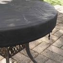 Udendørs Borddække 62 x 62 x 10 cm 210D Oxford Stof Rund Sort