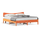 sengeramme uden madras 160x200 cm massivt fyrretræ gyldenbrun