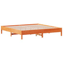 sengeramme uden madras 160x200 cm massivt fyrretræ gyldenbrun