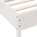 sengeramme uden madras 150x200 cm massivt fyrretræ hvid