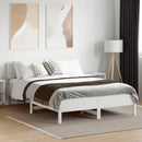 sengeramme uden madras 150x200 cm massivt fyrretræ hvid