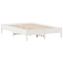 sengeramme uden madras 140x200 cm massivt fyrretræ hvid