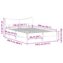 sengeramme uden madras 140x200 cm massivt fyrretræ hvid