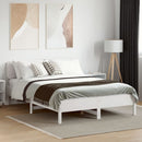 sengeramme uden madras 140x200 cm massivt fyrretræ hvid