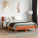 sengeramme uden madras 140x200 cm massivt fyr gyldenbrun