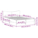sengeramme uden madras 140x200 cm massivt fyr gyldenbrun