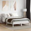 sengeramme uden madras 120x200 cm massivt fyrretræ hvid