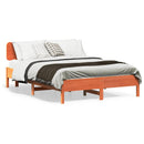 sengeramme uden madras 120x200 cm massivt fyrretræ gyldenbrun