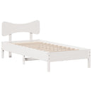 sengeramme uden madras 100x200 cm massivt fyrretræ hvid