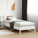 sengeramme uden madras 100x200 cm massivt fyrretræ hvid