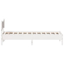 sengeramme uden madras 100x200 cm massivt fyrretræ hvid