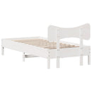 sengeramme uden madras 100x200 cm massivt fyrretræ hvid