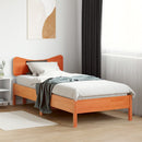 sengeramme uden madras 100x200 cm massivt fyrretræ gyldenbrun