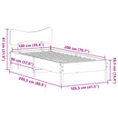 sengeramme uden madras 100x200 cm massivt fyrretræ gyldenbrun