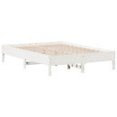 sengeramme uden madras 140x190 cm massivt fyrretræ hvid