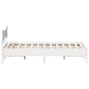 sengeramme uden madras 140x190 cm massivt fyrretræ hvid
