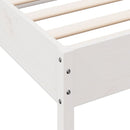 sengeramme uden madras 140x190 cm massivt fyrretræ hvid