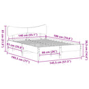 sengeramme uden madras 140x190 cm massivt fyrretræ hvid