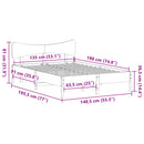 sengeramme uden madras 135x190 cm massivt fyrretræ hvid