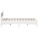 sengeramme uden madras 135x190 cm massivt fyrretræ hvid