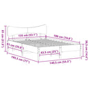 sengeramme uden madras 135x190 cm massivt fyrretræ hvid