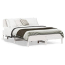 sengeramme uden madras 135x190 cm massivt fyrretræ hvid