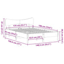 sengeramme uden madras 135x190 cm massivt fyrretræ brun