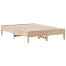 sengeramme uden madras 120x190 cm massivt fyrretræ