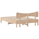 sengeramme uden madras 120x190 cm massivt fyrretræ