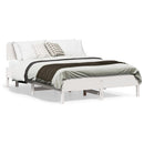 sengeramme uden madras 120x190 cm massivt fyrretræ hvid