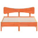 sengeramme uden madras 120x190 cm massivt fyrretræ gyldenbrun