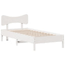 sengeramme uden madras 90x190 cm massivt fyrretræ hvid